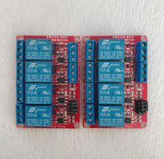 【新品】リレーモジュール 継電器モジュール開発ボード 高低レベルトリガー 5V 4チャンネル ２個セット