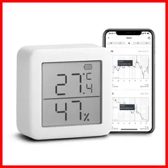 【人気商品】に対応(ハブ必要) home、HomePod、IFTTT Alexa、Google グラフ記録 アラーム付き 熱中症対策 梅雨 スマホで温度湿度管理 スイス製センサー 高精度 スマート家電 デジタル 温湿度計 Alexa認定】SwitchBot w