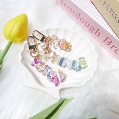 レジン】ネームキーホルダー 赤ちゃん 保育園バッグ お名前