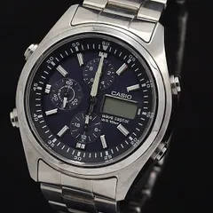 保/箱付 カシオ ウェーブセプター 電波ソーラー デジアナ文字盤 ブルー WVQ-500DJ メンズ腕時計 KMR 2000000 NSK