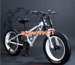 自転車24インチ30スピード ファットバイクバイパー スノーモービル 4.0 ワイドラージホイール ファットタイヤバイク