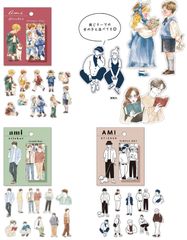 フレークシール アミ ステッカー 第5弾 miw_82303_82305set_全３柄セット amie stker Flake Seal vol.5 マインドウェイブ フレークシール 男の子 シールステッカー おすすめシール 人物ステッカー おすすめシール