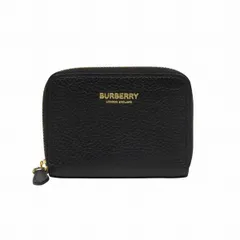 バーバリー　BURBERRY　ジップアラウンドレザーウォレット　ブラック　レザー　コインケース　ユニセックス