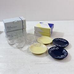 ペアグラス ペアプレート メナード 未使用品 インテリア 食器 4個セット売り