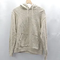 ◇ ⊇ CONVERSE コンバース ロゴ刺<!-利用不可文字-!>入り 長袖 パーカー サイズM ベージュ系 レディース E  【1502060042925】