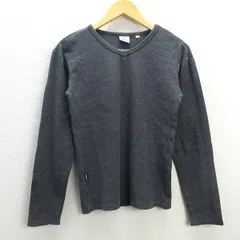 z■アヴィレックス/AVIREX VネックロンT/カットソー【M】灰/men's/20【中古】■