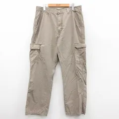 W35/古着 ラングラー カーゴ パンツ メンズ リップストップ コットン ベージュ カーキ 25sep30 中古 ボトムス ロング