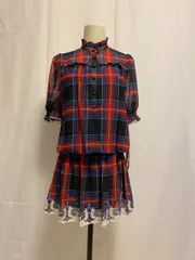 【新品•未使用•タグ付き】snidel スナイデル チェック柄フリルワンピース