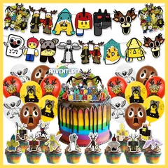 ロブロックス 99日生き残る ゲーム ディアモンスター  鹿シカ 99Nights In The Forest 森の中で99夜  ROBLOX 誕生日バースデー飾り　Cタイプ パーティー ガーランド風船バルーン子供ゲーム記念日ケーキトッパー装飾 キッズ