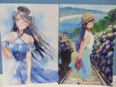 青ブタ展 桜島麻衣 A4クリアファイル キービジュアル 2枚セット
