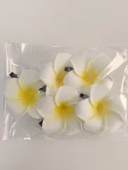 訳あり 5点で500円 プルメリア 大きめお花8cm フラワークリップ ヘアアクセサリー