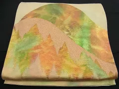 平和屋着物■六通柄袋帯　遠山文　金彩　逸品　n-fn0507