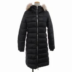 マンゴ MANGO CASUAL 中綿コート ジャケット ロング フェイクファー 2way XS S 黒 ブラック /ROのサムネイル
