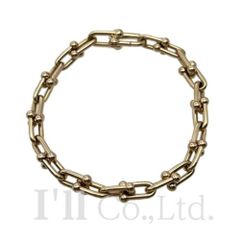 Tiffany&Co.　ティファニー　ハードウェア　スモール　リンク　ブレスレット　スモールサイズ　60153077　750YG　全長約17.5cm　ブランドジュエリー　チェーン　Au750　K18YG　18金　イエローゴールド　【75288】