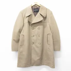 L/古着 長袖 コート メンズ 80s ロング丈 ベージュ カーキ 24oct16 中古 アウター