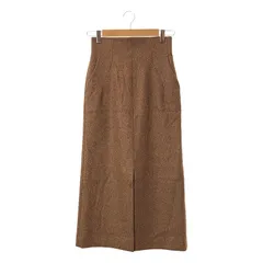 【新品】  Mame Kurogouchi / マメクロゴウチ | 2022AW | Melange Flannel Skirt フランネルスカート | 1 | ブラウン | レディース