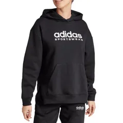 ★アディダス adidas 新品 レディース 暖かい 裏起毛 フリース スウェット プルオーバー パーカー 黒 Mサイズ [HZ5763-M] 二 壱★QWER★