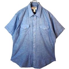 90s ヴィンテージ ワークシャツ モールスキンのような肉厚生地 染め
