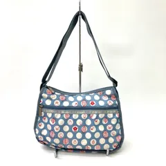 🌟最終価格🌟【LeSportsac】レスポートサック ショルダーバッグ ブルー系 水玉 フラワー リーフ ☆