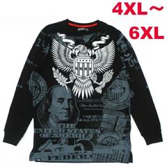 【4XL～6XL】大きいサイズ メンズグラフィティ長袖Ｔシャツ