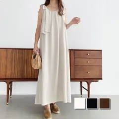 ノースリーブリボンワンピース レディース 10代 20代 30代 韓国ファッション 夏 大人 カジュアル 可愛い おしゃれ シンプル 無地 白 黒