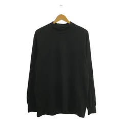 Ground Y / グラウンドワイ | 30/COTTON T-CLOTH HIGH NECK LONG SLEEVE CUT SEW コットン ハイネック カットソー | 3 | ブラック | メンズ