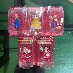 【新品未開封】⭐︎Disney ディズニー⭐︎ クリスマスオーナメントくじ　5体セット　ミッキー　ミニー　ラプンツェル　ベル　アナ　一番くじ