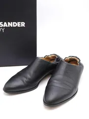 JIL SANDER NAVY ジル サンダーネイビー レザーバブーシュ スリッパ ブラック 35のサムネイル