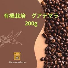 自家焙煎コーヒー豆　有機栽培(オーガニック)グアテマラ200g  土日焙煎発送