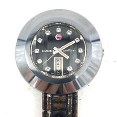 RADO ラド― DIASTAR ダイヤスター メンズ腕時計 11Pダイヤ ブラック文字盤 デイデイト SS/自動巻き【OE-848】