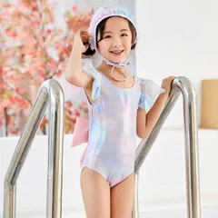 即購入OK フリル水着 人魚 水着 水着 2点セット マーメイド 人魚 キャップ付き オールインワン キャップ付き 蝶結び キッズ おしゃれ 子供 水着 ワンピース 水着 女の子 ベビー水着 みずぎ 女の子 ワン kongban98