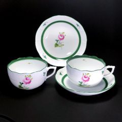 Augarten ホフマンメロン カップ＆ソーサー グリーン ストライプ 
