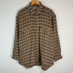 90s オーバーサイズ　総柄　チェックシャツ　ストリート　アメカジ　ネルシャツ　長袖　長袖シャツ　古着