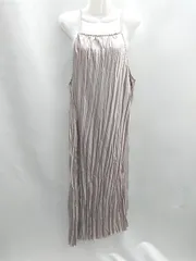 ◇ ⊂ GLOBAL WORK グローバルワーク 肩ひも調節可能 ロング キャミワンピース サイズF チャコールグレー系 レディース E  【1501160025999】