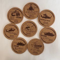 【数量限定】当店オリジナル！ 守山駐屯地 納涼祭り2024 戦闘機デザイン コルクコースター 全８種