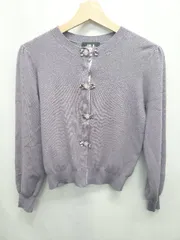 ◇ ⊆ JILL by JILLSTUART ジル バイ ジルスチュアート ビジュー 長袖 カーディガン サイズF パープル系 レディース E  【1507100009449】