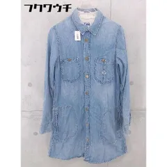 ◇ Lee × URBAN RESEARCH ROSSO コラボ 長袖 ミニ デニム シャツ ワンピース サイズM インディゴ レディース 【中古】 【1103100020943】