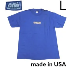 USAアメリカ製古着　CRUプリントTシャツ半袖Ｌブルーサーフ