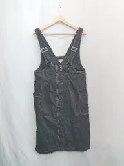 ◇ Θ 179/WG イチナナキュウダブルジー サロペット 膝下丈 ワンピース サイズ38 ブラック系 レディース E  【1503050028509】