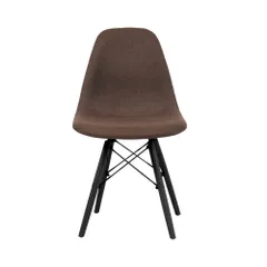 【ブラウン座面＆ダークブラウン脚】【ファブリック】 イームズチェア リプロダクト ダイニングチェア ダイニングチェアー イームズチェア DSW eames イームズ チェアー DSW イームズ椅子 チェア イームズチェアー 木脚 椅子