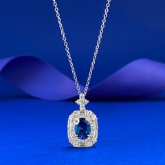 美品✨The Attwood Collection サファイアカラー ネックレス - メルカリ