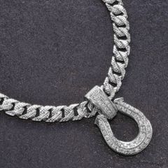 喜平 ネックレス プラチナ メンズ 50cm 喜平チェーン ダイヤモンド 馬蹄 ホースシュー ペンダントトップ セット リバーシブル Pt900 プレゼント ギフト 【wide】【reversible】