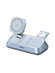 新品 UGREEN MagFlow 25W Qi2 認証 3-in-1 ワイヤレス充電器 マグネット式急速充電スタンド 卓上式 MagSafe対応 iPhone 17/16/15/14/13/12シリーズ ・ Apple Watch ・ AirPods 3台同