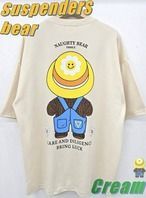 【2025春夏新作】スマイルオーバーオールベアーイラストTシャツ