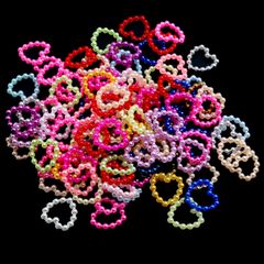 【特価商品】パーツ アクセサリー ネイルアート ネイルデコパーツ 手作りネイル装飾 10mm ジュエリーパーツ ハートネイルデコレーション カラーパール ハート型 立体 3D 約180個 パール ネイルパーツ