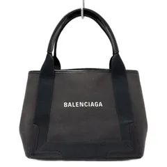 BALENCIAGA(バレンシアガ) トートバッグ ネイビーカバスS 339933 ダークグレー×黒 レザー