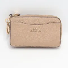良品 コーチ レザー アイボリー ゴールド金具 小銭入れ/カードケース/パスケース メンズ/レディース 2000000 NSK KRK