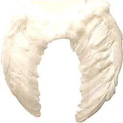 UTST 天使の羽 羽根 黒 翼 小悪魔 エンジェル 仮装 コスチューム コスプレ ハロウィーン おんなの子 おとこの子 小道具 演出 撮影 小物 演劇 発表会(ホワイト)