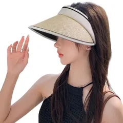 【新着商品】飛ばない アウトドア 小顔効果 つば広 吸汗速乾 春夏 日除け帽子 テニス UVカットUPF+50 ゴルフ 麦わら サンハット スポーツ レディース サンバイザー 自動車 [IFSUN]