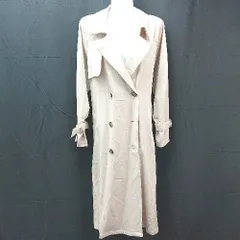 ◇ GRL グレイル フロントボタン 綺麗め ロング 長袖 トレンチコート サイズS ベージュ レディース E  【1304210016738】